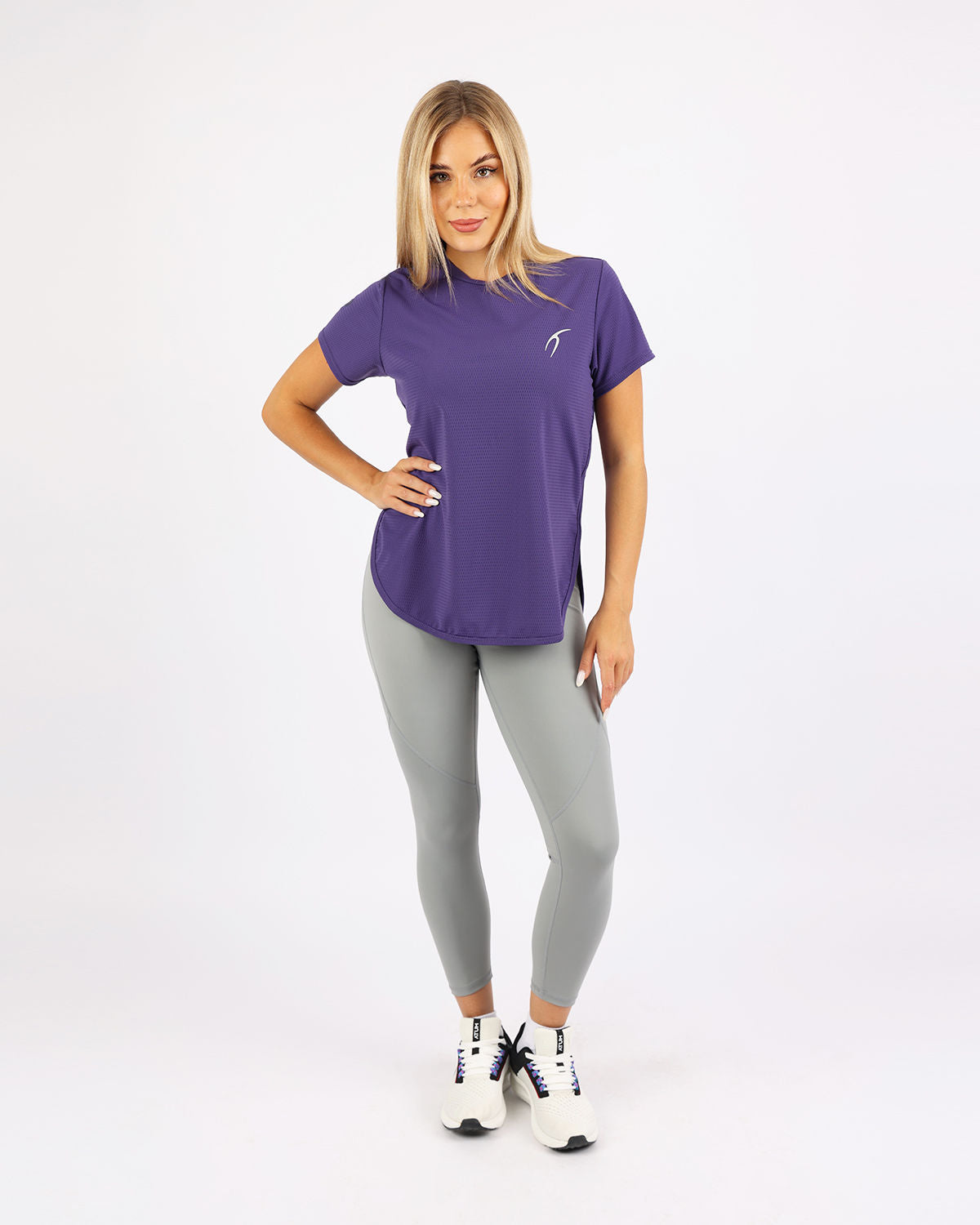 Short-Sleeve Breathable Purple Top-Atum -85606120