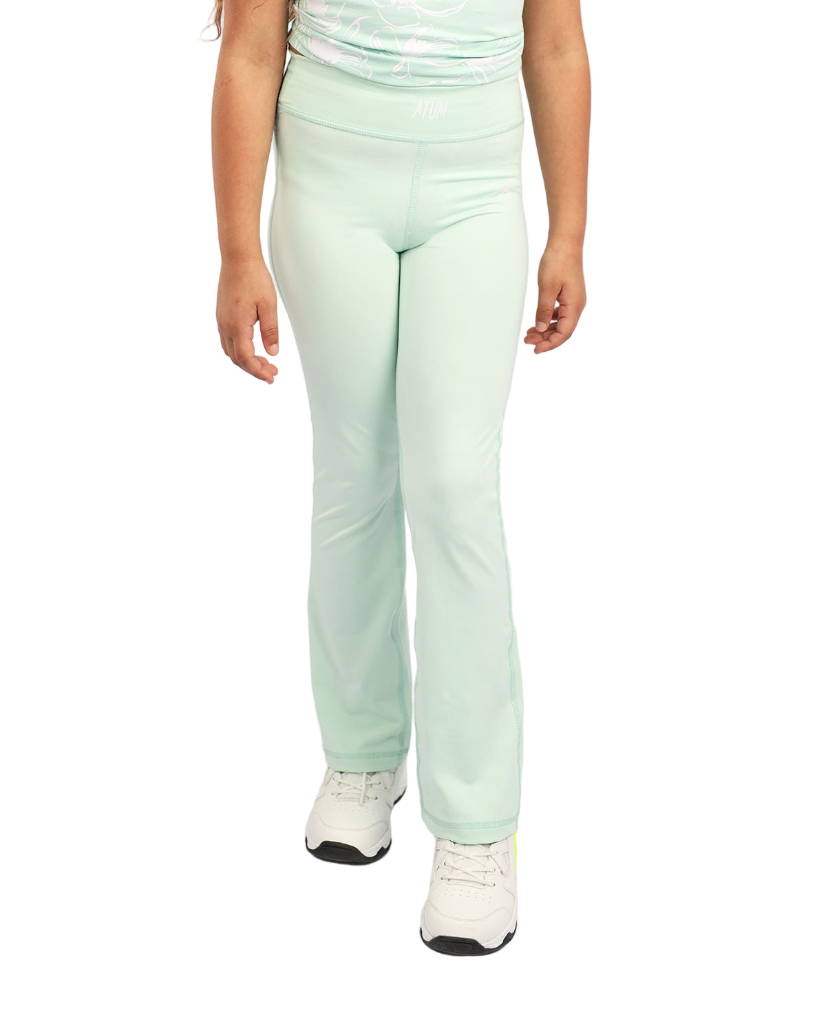 Girl's Wide Leg Mint Leggings-Atum -81011430