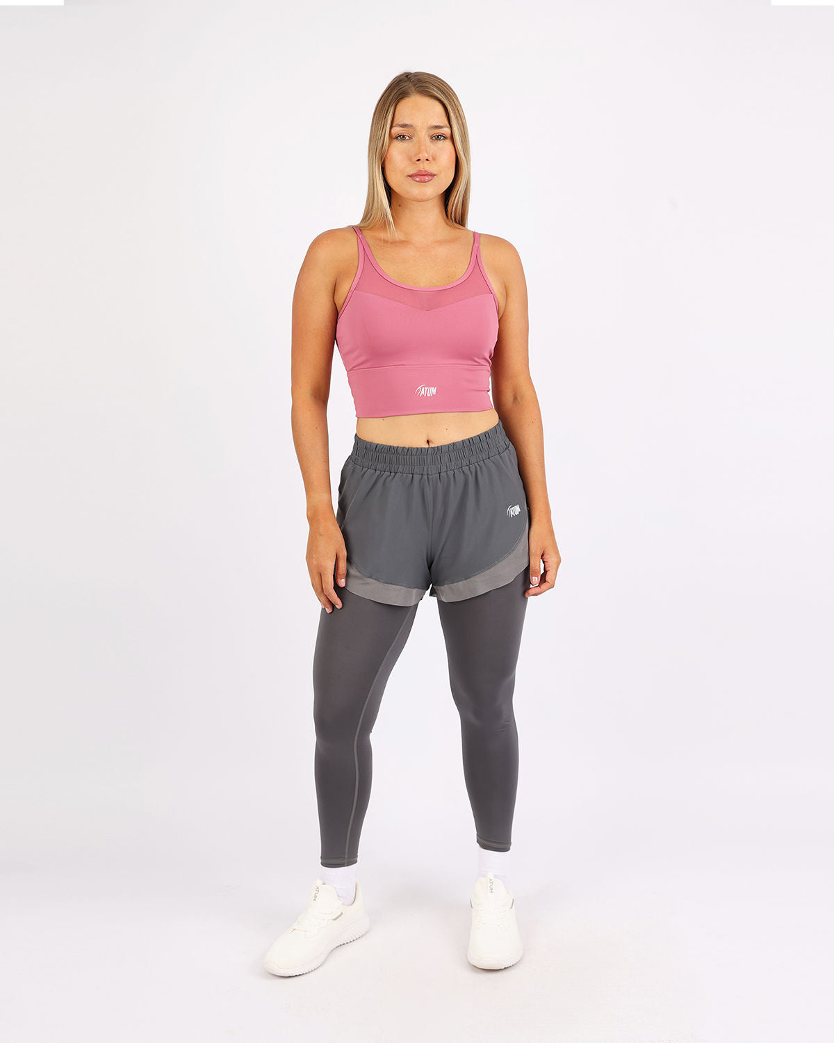 Pocket Wave Skort Gray Leggings-Atum -35563270
