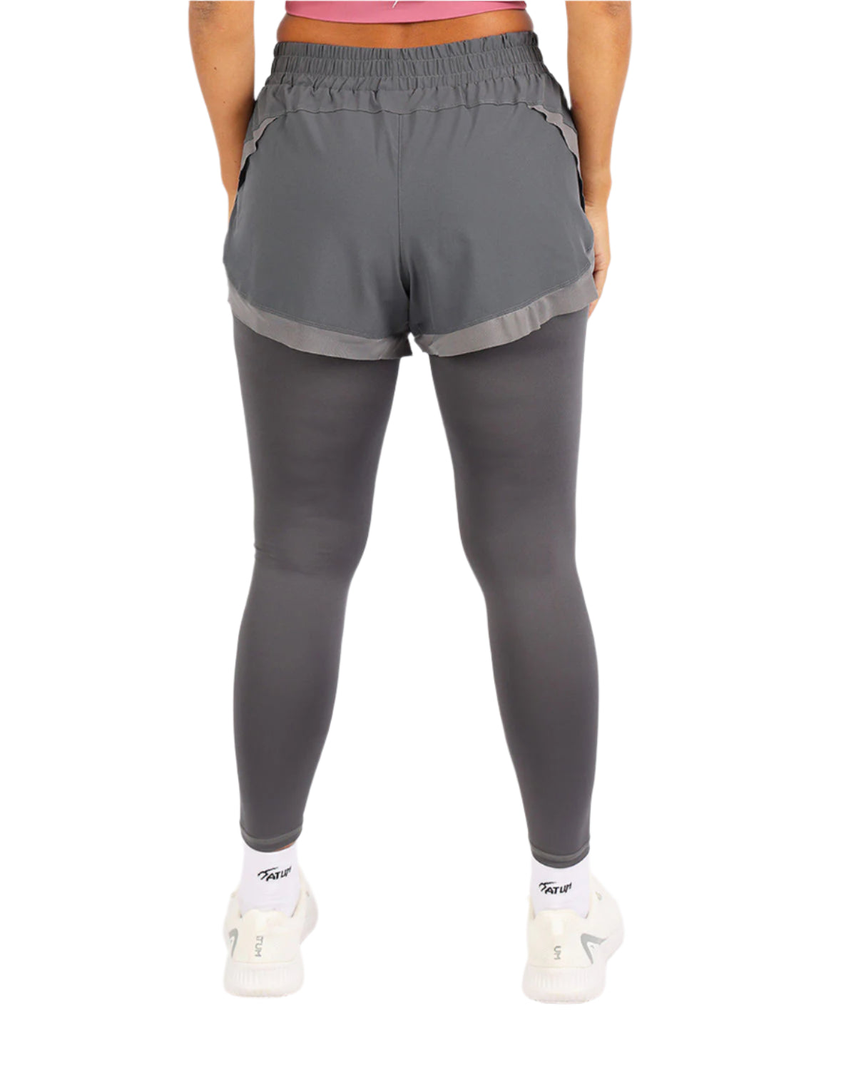 Pocket Wave Skort Gray Leggings-Atum -28868940