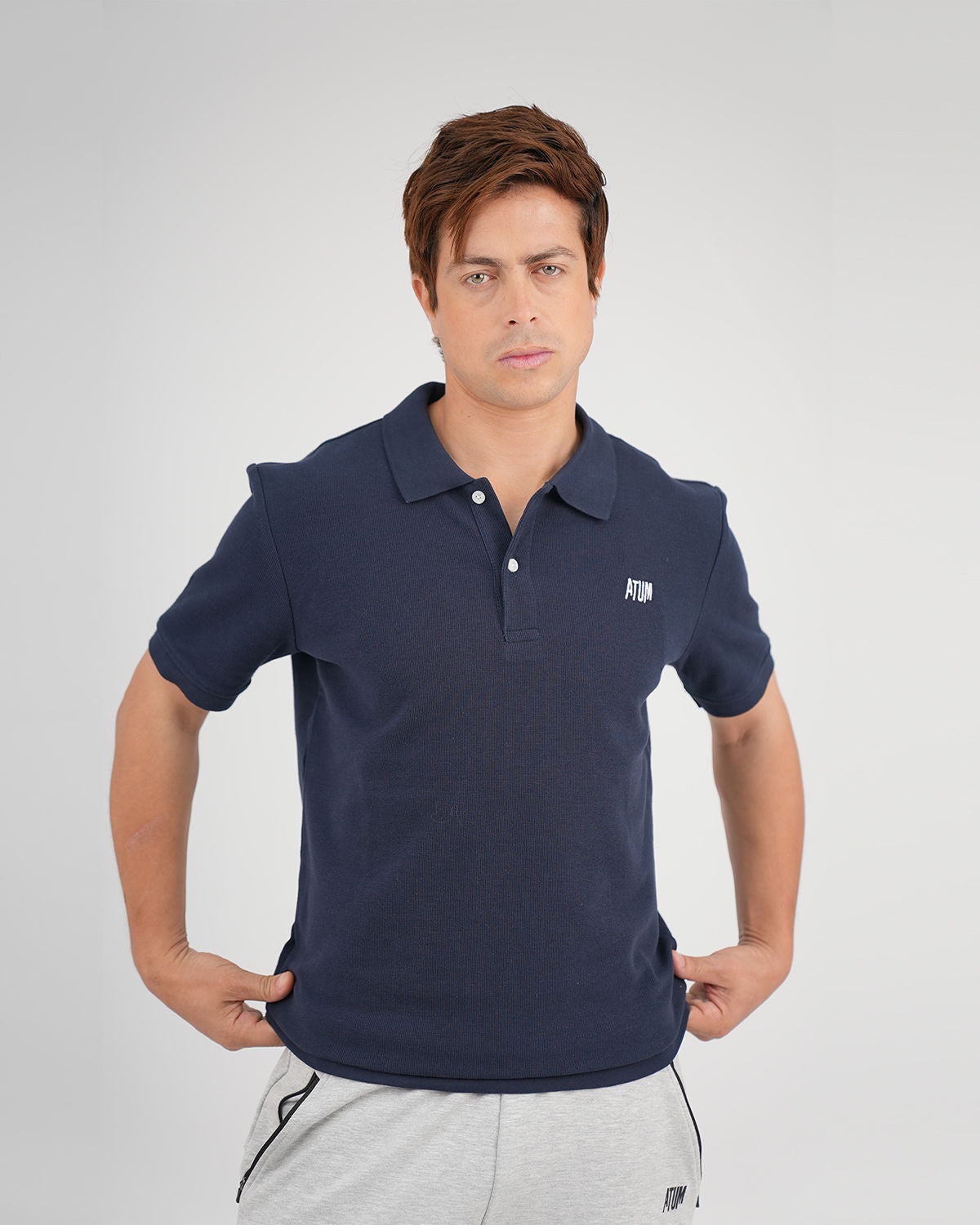 Regular Fit Navy Polo Shirt-Atum -22131357