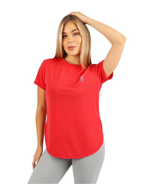 Short-Sleeve Training Red Top-Atum -75360963