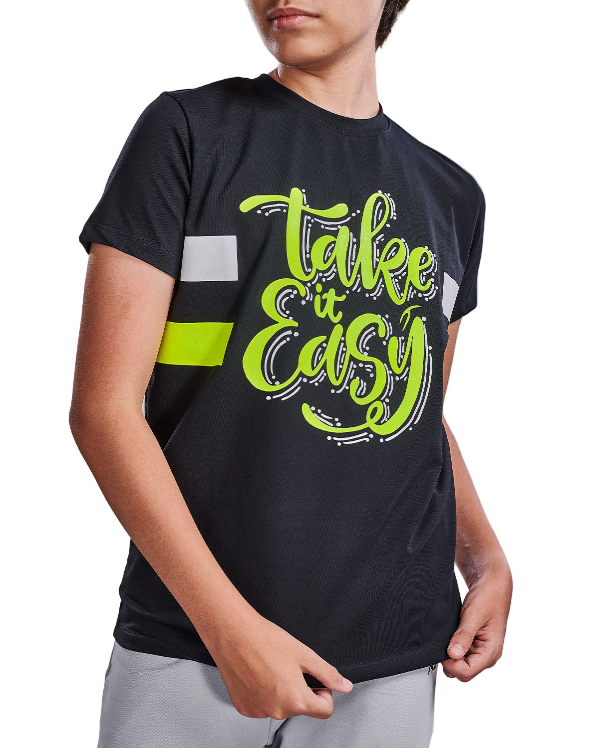Boy's Basic Printed Black T-shirt-Atum -9467328