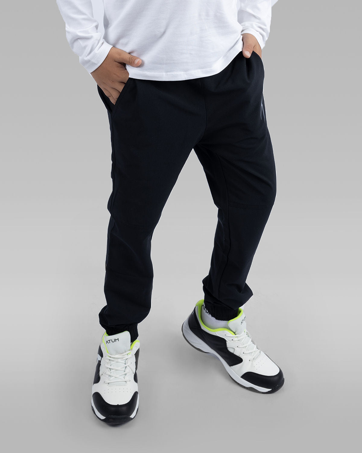Basic Training Boy's Black Pants-Atum -80757875