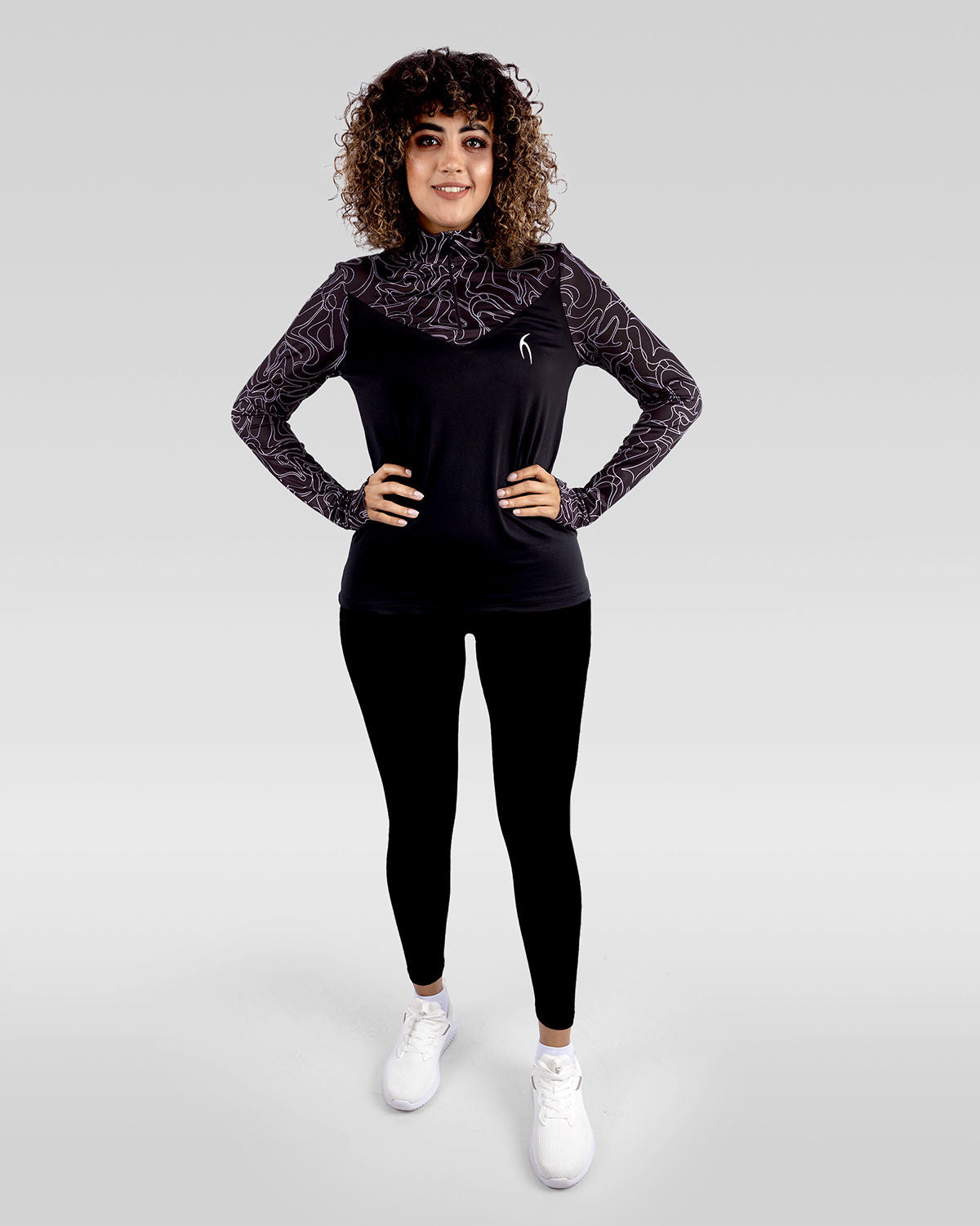 High-Neck Limitless Black Top-Atum -82445896