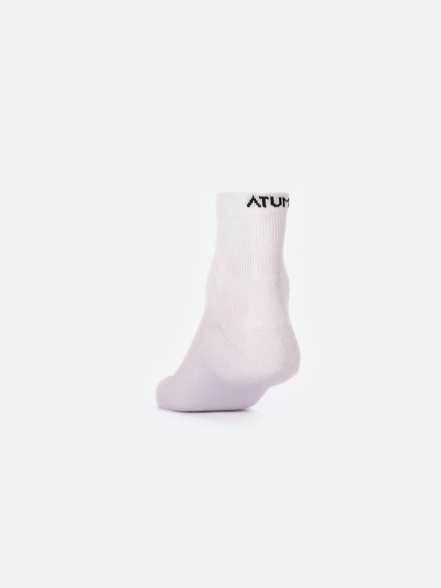 ATUM| Adult Unisex Mid-Crew Socks - Pack of 3 - white 