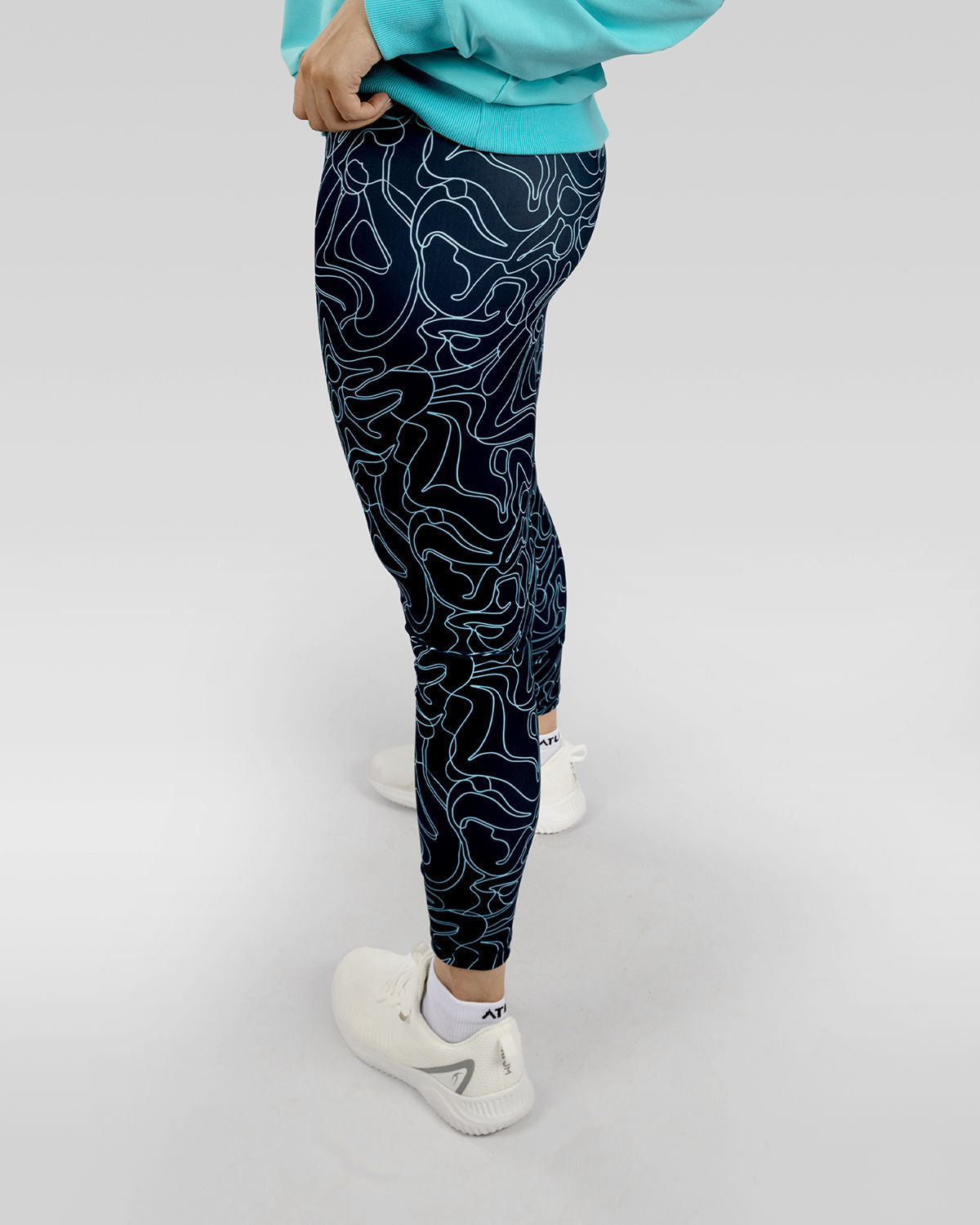 Women's Limitless Navy Leggings-Atum -94214488