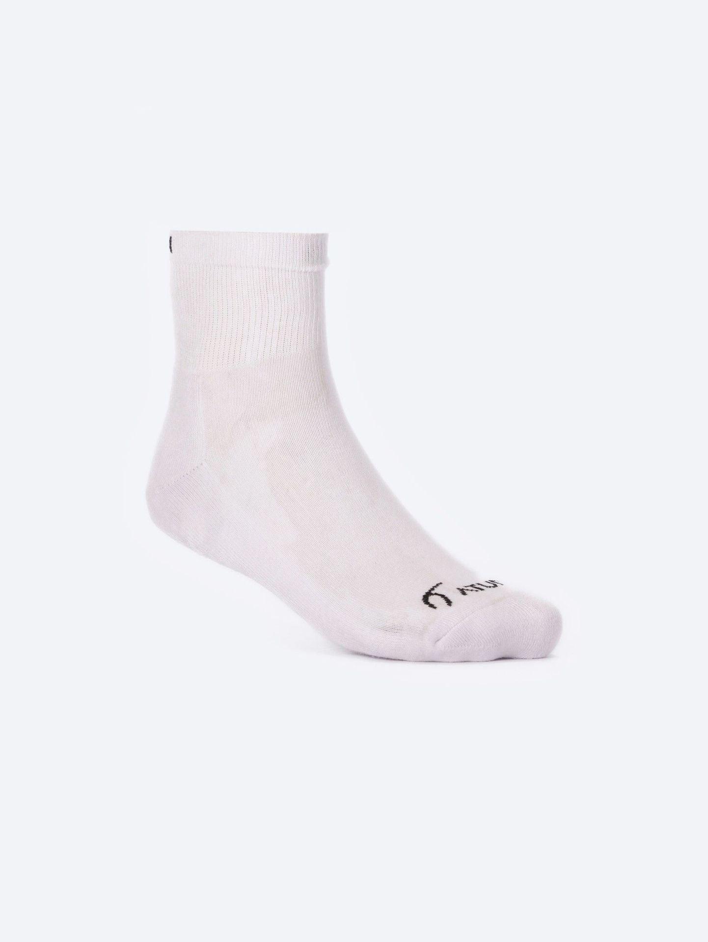 ATUM| Adult Unisex Mid-Crew Socks - Pack of 3 - white