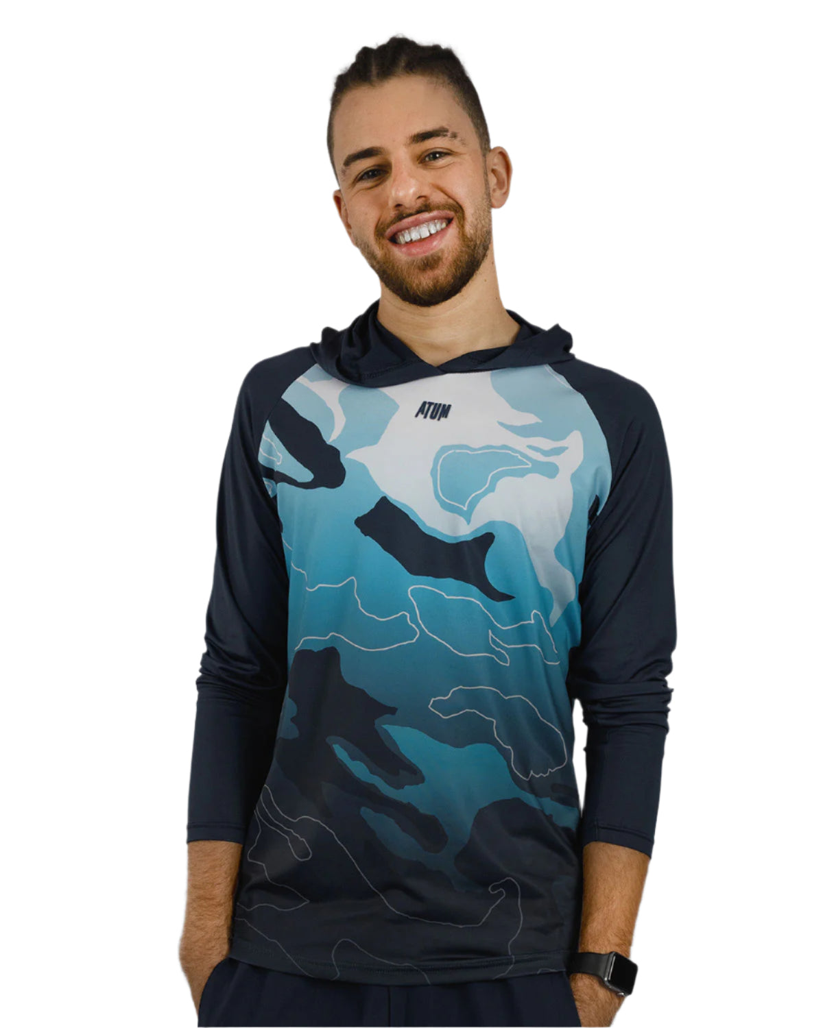 Training Long Sleeves Men's Navy T-Shirt-Atum -92542091